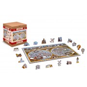 Nova Terrarum Antique Map Puzzle Wood